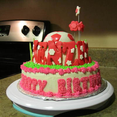 Girl Soccer Cake