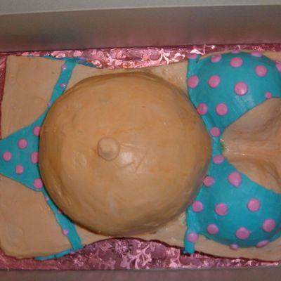 Pregnant Belly Bikini Cake