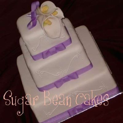 Lilac Scroll Cake