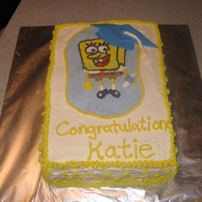 Spongebob Graduation Cake