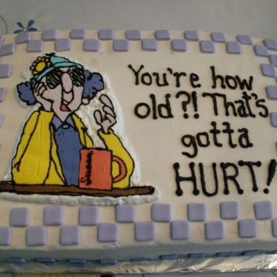 Maxine Over The Hill Birthday Cake Fbct 9X13