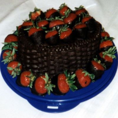 Chocolate Strawberry Basket Cake