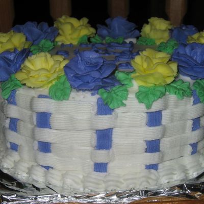 Flower Cake Basketweave Part Ii