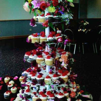 Floral Cupcake Wedding Cake