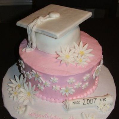 Pink Grad Cake