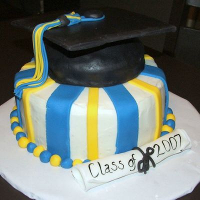 Blue Grad Cake