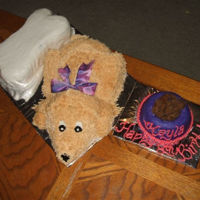 Puppy With Bone & Food Dish