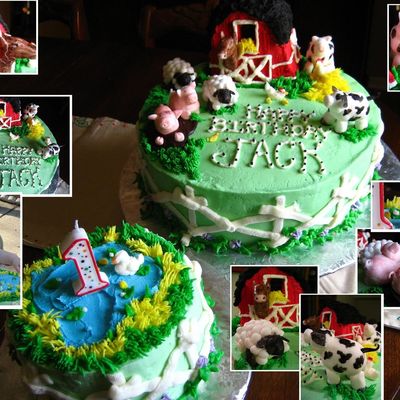 Farm / Barnyard Cake For 1St Birthday Celebration
