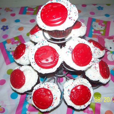 Hello Kitty Birthday Cupcakes