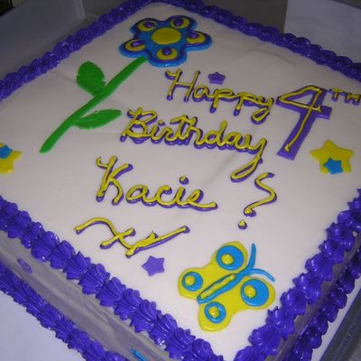 Girl's 4Th Birthday Cake