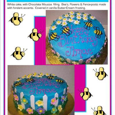 Bumblebee Birthday Cake