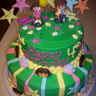 Dora & Diego Cake