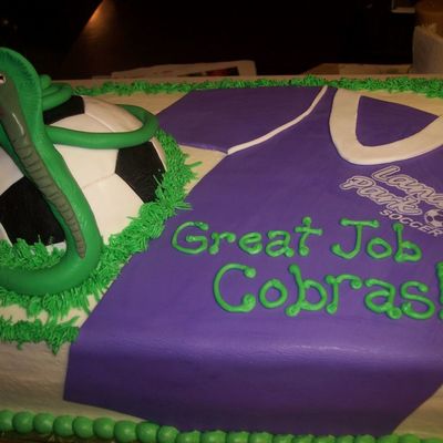 End Of Season Soccer Cake - Team Cobra's