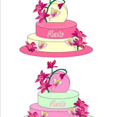 Alexias Christening Cake Design Idea