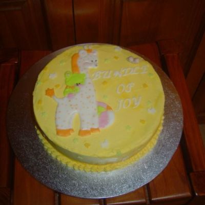 Giraffe Baby Shower Cake