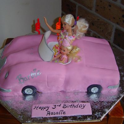 Barbie Car Cake