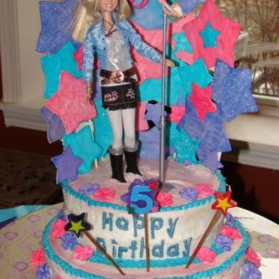 Hannah Montana Stage B-Day Cake For 5 Yr Old