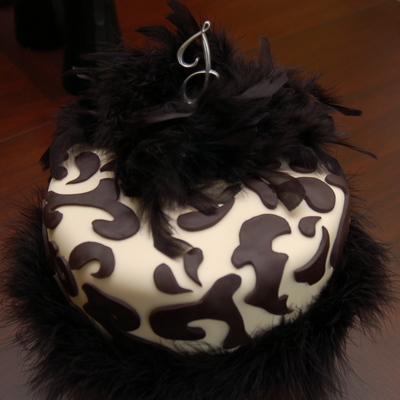 Marabou "j" Birthday Cake