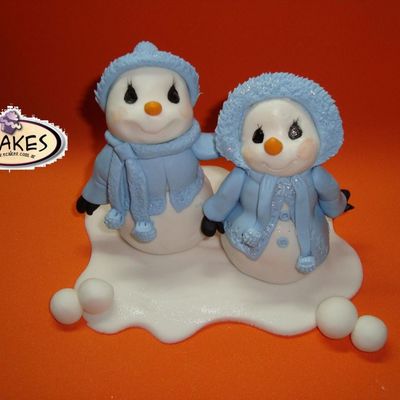 Snowman Cupcake Fondant