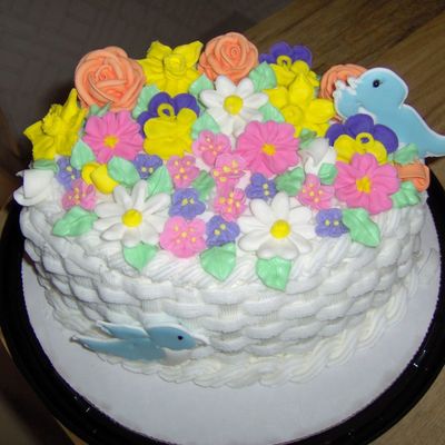 Basket Weave With Flowers