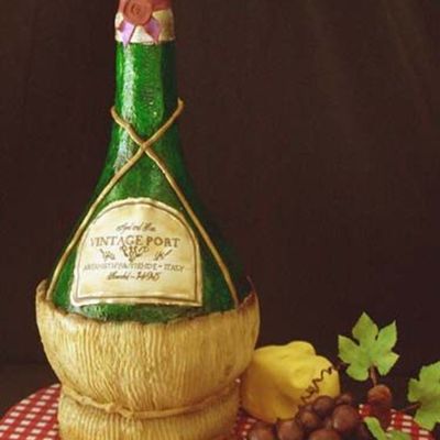 Iced In Buttercream With 'candy' Grapes And Fondant Cheese