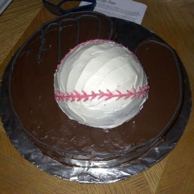 Baseball Glove And Ball Cake