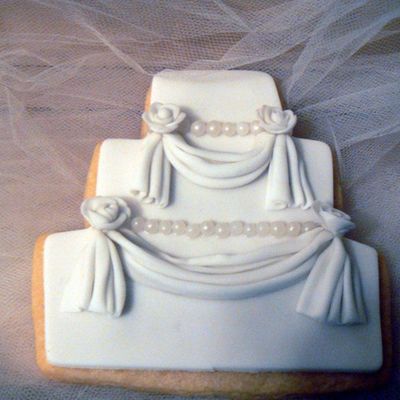 Wedding Cake With Swags