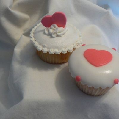 Pink Heart Cupcakes