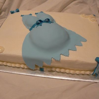 Blue Baby Shower Cake
