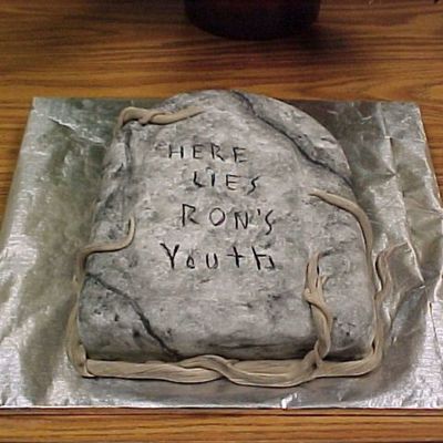 Tombstone Birthday Cake