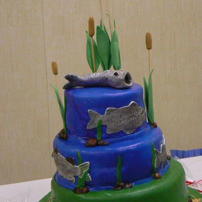 Fishing Themed Birthday Cake