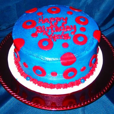 Blue & Red Cake