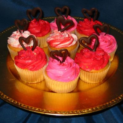 Valentine's Chocolate Heart Cupcakes