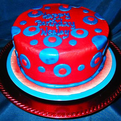 Red With Blue Circles