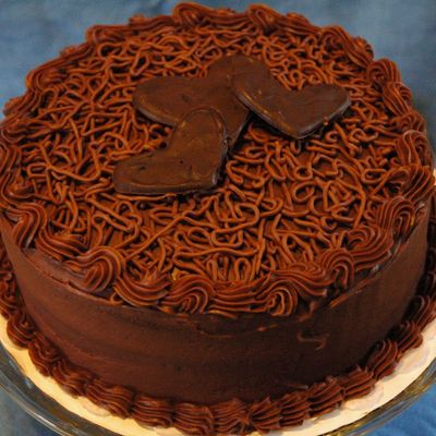 Chocolate Cake Overhead View