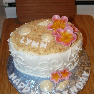 Plumeria Beach B-Day Cake