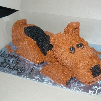 Airdale Terrier Dog Cake