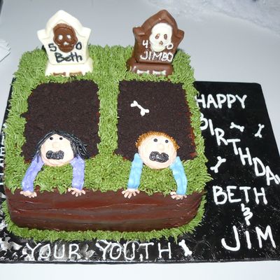 Double Over The Hill B-Day Cake For A 40Th And 50Th