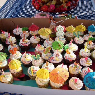 Luau Cupcakes