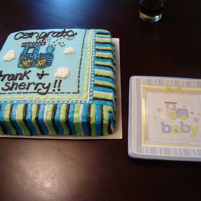 Train Baby Shower Cake