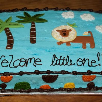 King Of The Jungle Shower Cake