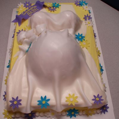 Baby Shower Belly Cake