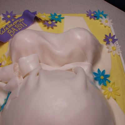 Baby Shower Belly Cake
