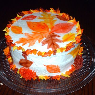 Airbrushed Fall Cake