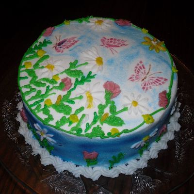 Spring Cake With Butterflies
