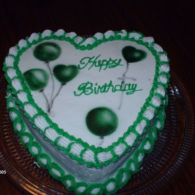 Green And White Ballon Cake