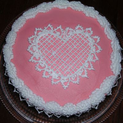 Lace Heart Cake