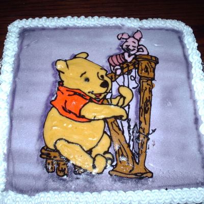 Winnie The Pooh And Piglet With Harp