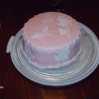 Royal Butterflies And Roses, Fondant Cake