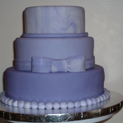 Purple Fondant Tiered Cake